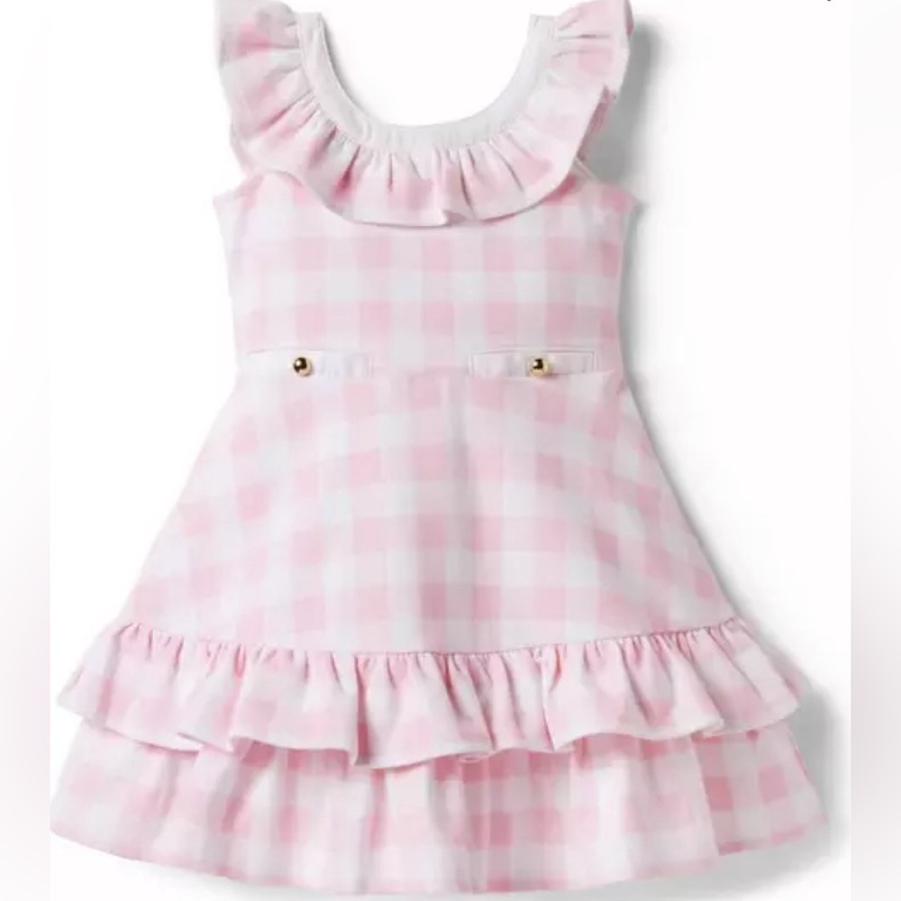 Janie and Jack Gingham Ruffle Ponte Dress